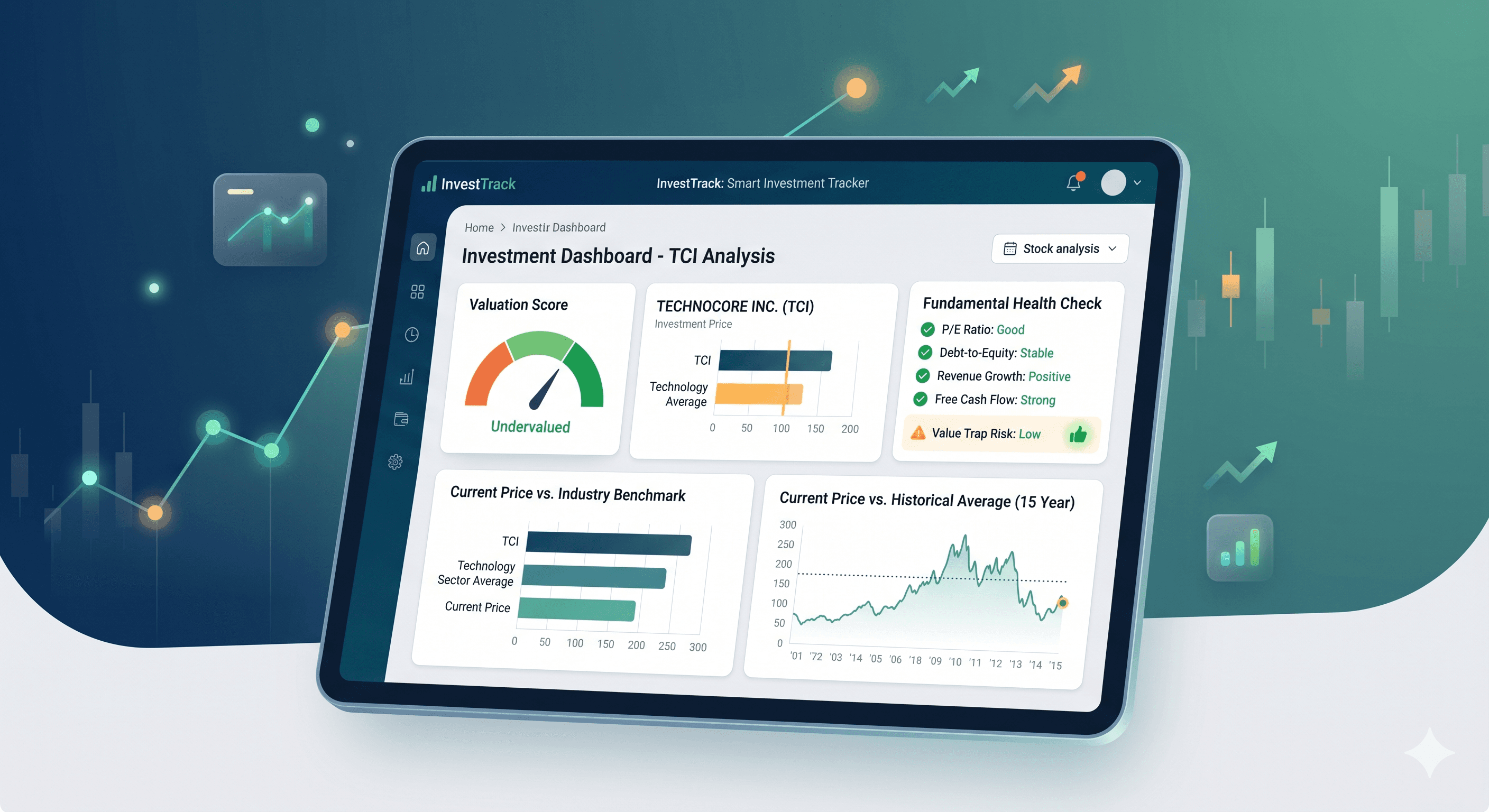Zrzut ekranu projektu Investing Tracker